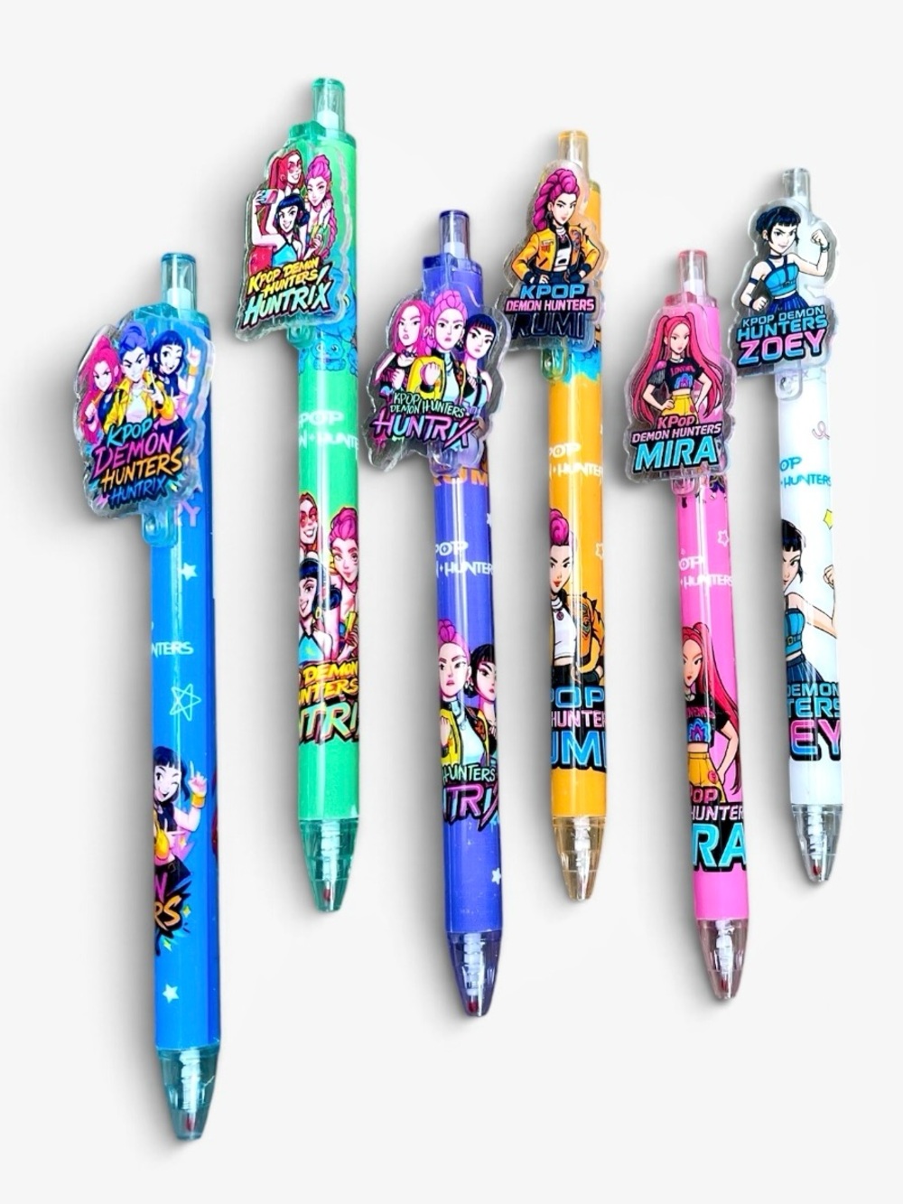 K-Pop Demon Hunters Character Gel Pens - Assorted Colors 6ct